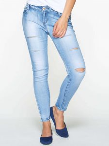błękitne jeansy Yups